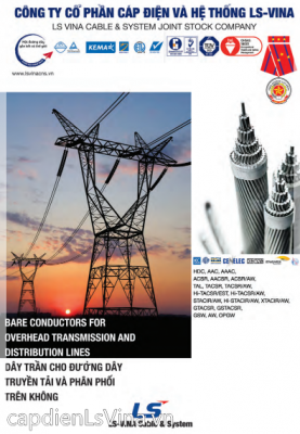 Catalogue cáp trần cho đường dây truyền tải trên cao Ls Vina 2024