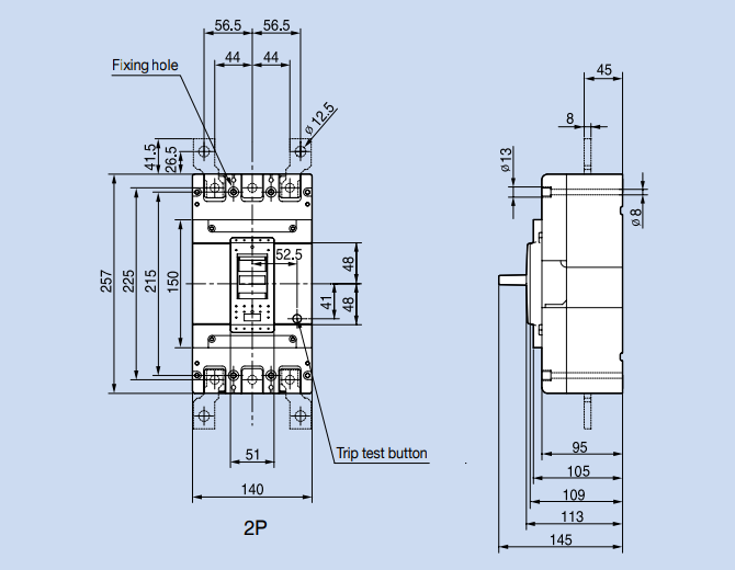Kích thước Aptomat LS ABN402c 350A